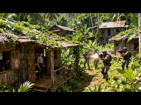 Action movie! Special forces swiftly raid a terrorist base with full firepower to rescue hostages!