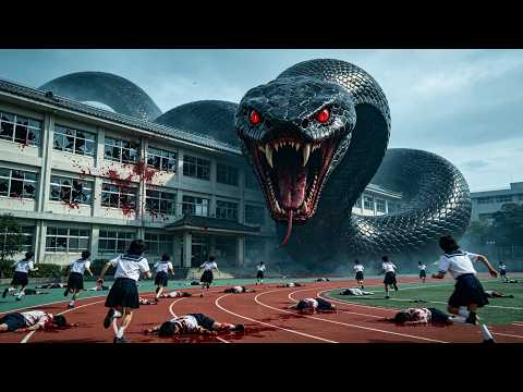 【FULL MOVIE 4K】Giant mutated serpent ravages girls' school! Hundreds of students flee in panic!
