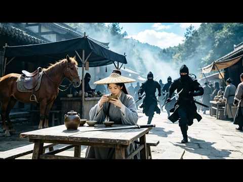 路邊喝茶休息的姑娘，竟是絕世功夫高手，100惡霸齊上也不是對手。⚔️ 功夫   Kung Fu #抗日 #電影 #功夫