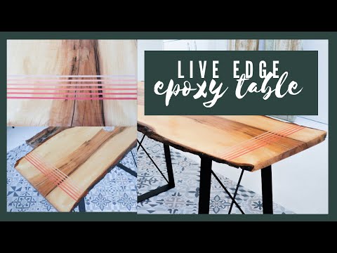 EPIC Industrial Live Edge With Epoxy Twist! | The Diaries of DIY Danie