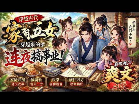 🔥《穿越古代家有五女，穿越来的爹连夜搞事业》穿越古代当五女爹，家徒四壁逆天改命，搞美食科举横扫四方 #真人劇 #短劇 #多多動漫社 #漫劇 #热门 #逆袭
