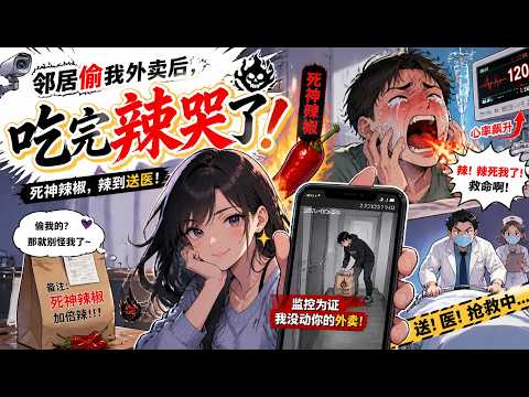 🔥【爆劇速推】《邻居偷我外卖后，吃完辣哭了》邻居偷外卖加死神辣椒，辣到送医，我拿监控自证清白 #真人劇 #短劇 #多多動漫社 #末世 #热门 #逆袭