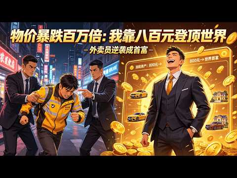 🔥【爆款漫劇】《物价暴跌百万倍：我靠八百元登顶世界》外卖员被奚落！财富系统加持八百元登顶成世界首富  #漫剧 #多多動漫社 #热门