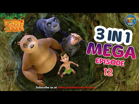 JUNGLE BOOK 3 IN 1 Mega Episode 12 | Jungle Book Cartoon 2 | English Stories | Funny Wild Animals