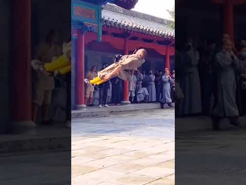 Shaolin monk kungfu show. Chinese kung fu