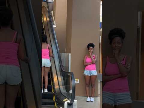 Twins Pranked strangers on escalator ￼#funny #crazy #comedy #twins
