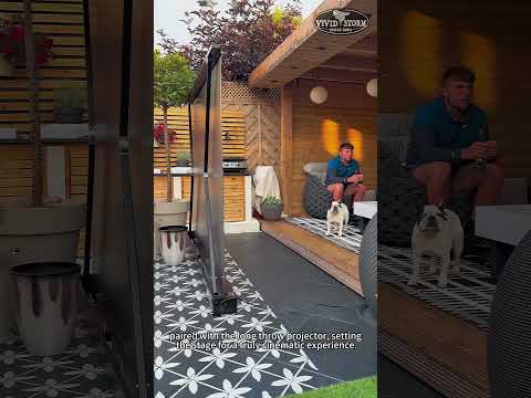 Ultimate Outdoor Movie Night Setup – VividStorm S ALR Floor-Rising Screen #SummerParty #4kscreen