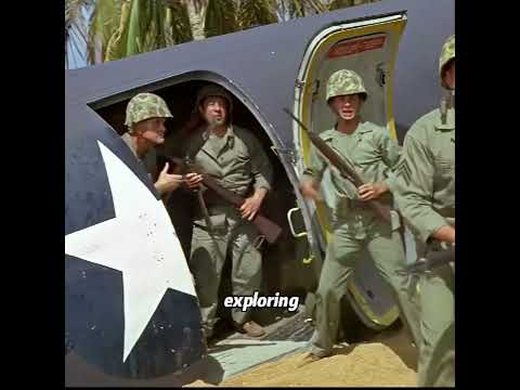 US soldier and Japanese officer teamed up to drive off a shark—then war tore them apart💥#movie #usa
