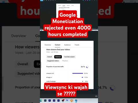 4000 watch hours completed still monetization rejected due to viewsync ????  #viewsync #adsense