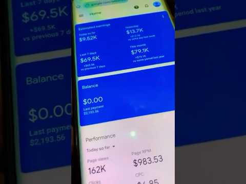 $79k Adsense Earnings 😳😳😳😳 #adsense #googleadsenseupdate #googleadsense