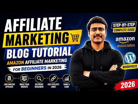 Affiliate Marketing Blog Tutorial | Amazon Affiliate Marketing for Beginners in 2026