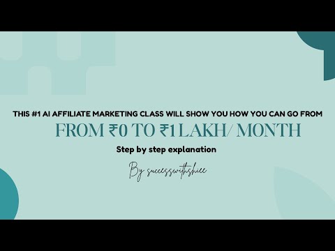 Affiliate marketing step by step explanation ✨