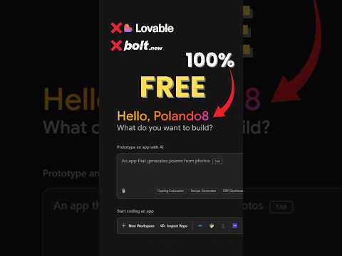 Bolt.new & Lovable ai Alternative FREE 100%