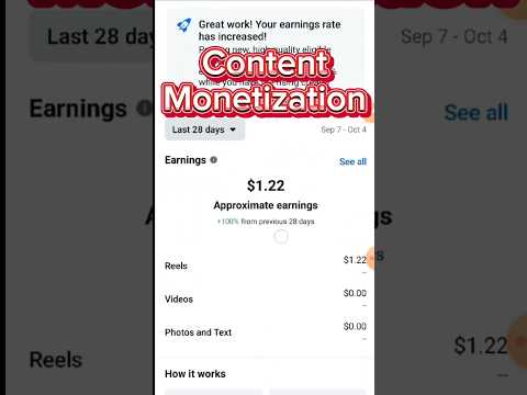 Content Monetization Facebook 🤑 #contentmonetization #contentmonetizationfacebook #shorts