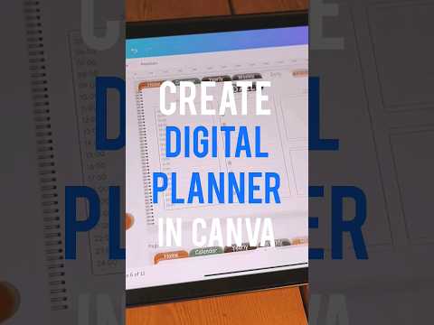 Create a Digital Planner in CANVA | Free planner 👀💙#DigitalPlanner #shorts