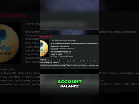 Dangers of Buying Hacked PayPal Accounts on the Dark Web #shorts