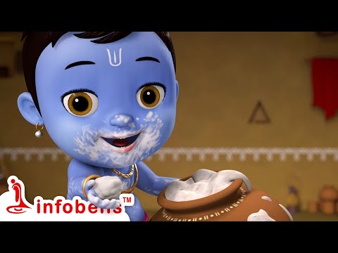 குட்டிக் கண்ணனே வா வா வா – Little Krishna | Tamil Rhymes for Children | Infobells