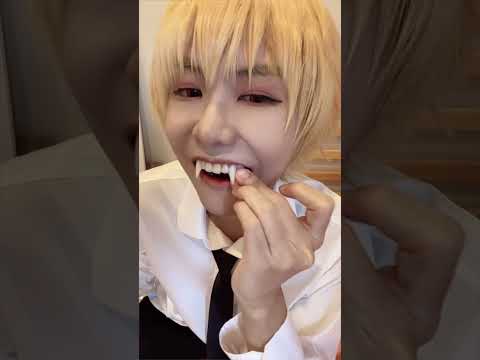 เปลี่ยนฟันตัวเองให้มีเขี้ยวเต็มปาก🦈 #NEETTO #cosplay #denji #chainsawman #คอสเพลย์ #เด็นจิ #นีทโตะ