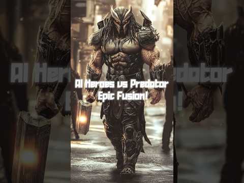 Epic AI Fusion: Predator + Superheroes!  #ironman #superheroes #superherotransformation #aiartwork