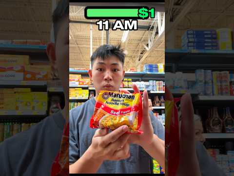 Everything I ate on a $1 BUDGET (Dollar a Day: DAY 1) #foodnoob #thefoodnoob #series
