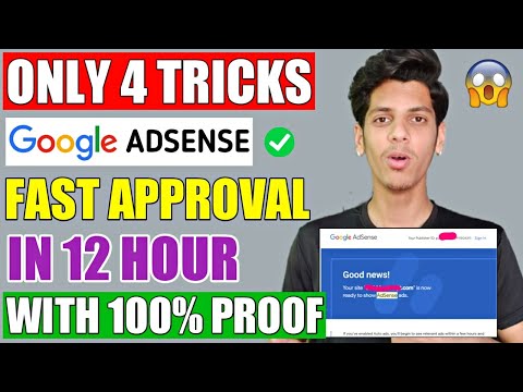 🔴Live Proof Fast Google AdSense Approval Trick ( Only 4 Tricks ) For Blogger & WordPress In 2021