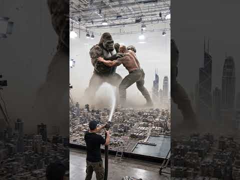 🦍 Giant Gorilla vs Human! 🌪️ Epic Movie Set Reveal 🎬 | AI Cinematic