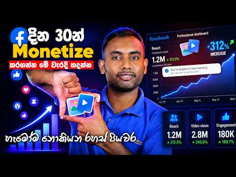 Facebook Monetization මාසෙන් ගන්න මේ Trik එක ට්‍රයි කරන්නන – 10x වේගයෙන්