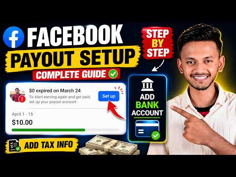 Facebook Monetization Setup 🎊 | Facebook Payout Account Setup | Add Tax Info Facebook