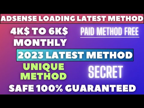 Google Adsense Laoding Latest Method 2023 | adsense loading safe method |Adsense loading kaise karen