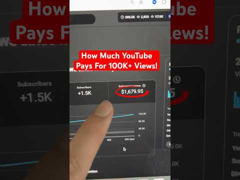 How Much Does YouTube Pay For 100K Views? #shorts