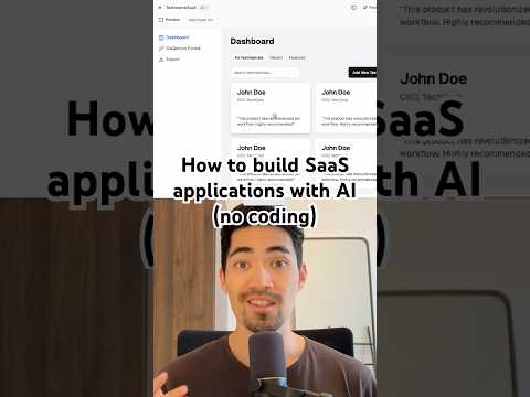 How to build SaaS applications with AI (no coding)