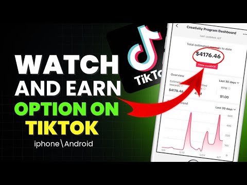How To Get Watch And Earn Option in Tiktok ($500 live Proof)