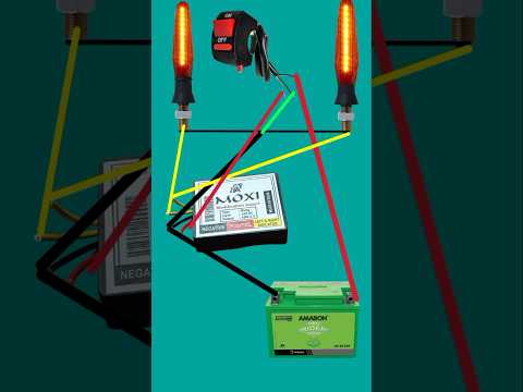 How to Hazard flasher install wiring diagram in motorcycle//moxi flasher install in bike #wiring