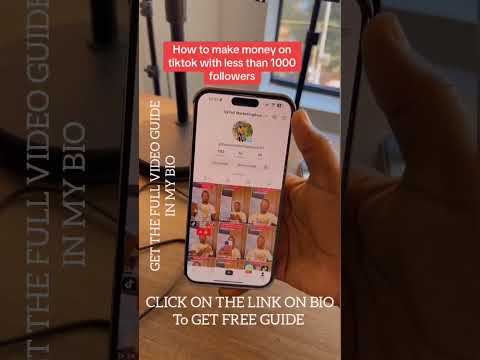 How to make money with tiktok with less than 1000 followers.