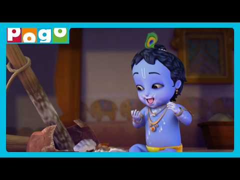 Itni Oonchi Matki Se Krishna Ne Makhan Kaise Churaya?🧈| Little Krishna🦚| Janmashtami | @PogoChannel​