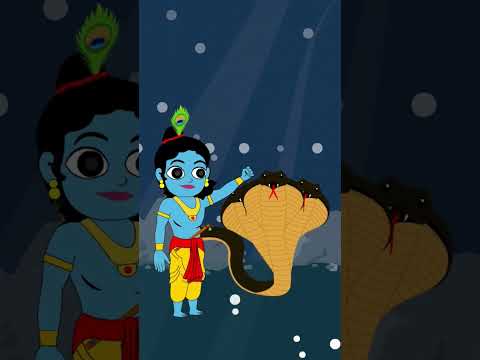 Krishna And Kaliya fight – Adventures Of Little Krishna #delhi #india #animation