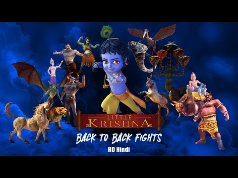 Little Krishna  Back to Back Fights with Demons