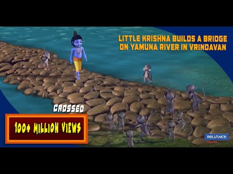 Little Krishna builds a Bridge on Yamuna river in Vrindavan