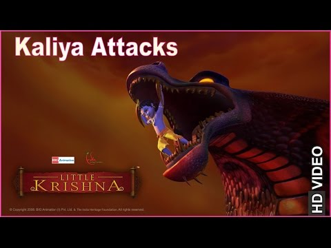 Little Krishna | Kaalia Attacks | Clip