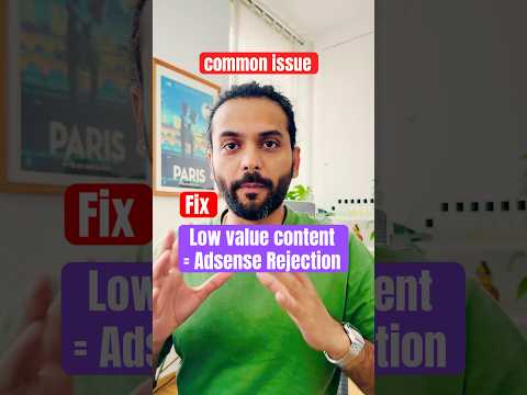 Low value content = Adsense rejection ⛔️ #blogger #adsense #makemoneyonline