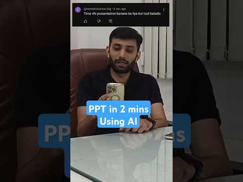 Make PowerPoint Presentations in 2 Mins with AI | Best Free AI PPT Tool for Mobile & PC #shorts #ppt
