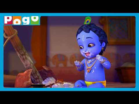 Makhan Ka Mega Mystery!🍯😳| Little Krishna🪈| Hindi Cartoon Stories🤩| @PogoChannel