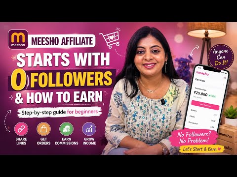 Meesho Affiliate Marketing 4 Beginners | Start with 0 Followers & Earn Money Online (StepbyStep2026)