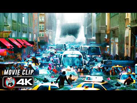 Mega Tsunami Annihilates New York | THE DAY AFTER TOMORROW (2004) Movie CLIP 4K