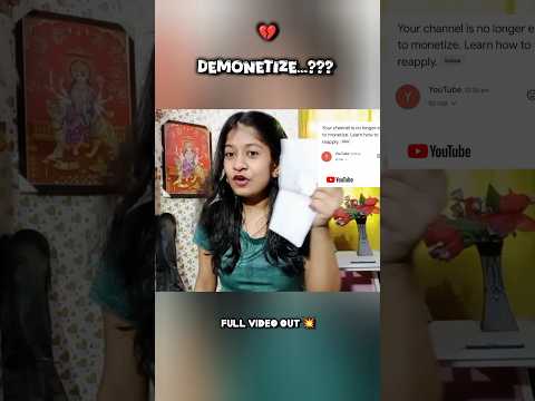 Monetization disabled 👀💔 ?? YouTube Channel demonization #shorts #adsense #monetization