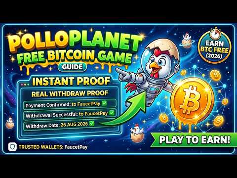 PolloPlanet Free Bitcoin Game Guide + REAL Withdraw Proof! (Earn BTC Free 2026)