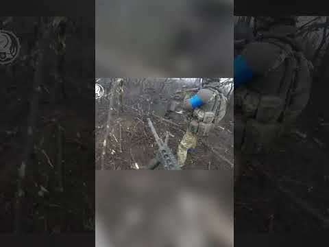 Screams erupt after Russian trench is blasted with bullets and grenades