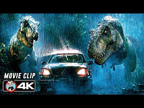 T-Rex Destroys EVERYTHING – Epic Final Battles | CLASSIC JURASSIC PARK Action Scenes 🔥 4K