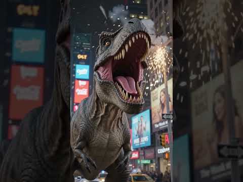 T-Rex Escapes Into Times Square! 🦖😱 | Realistic AI Movie Scene #shorts