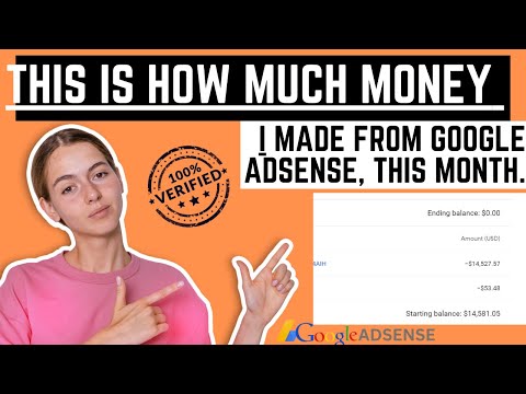 THIS IS HOW MUCH MONEY I MADE FROM GOOGLE ADSENSE THIS MONTH